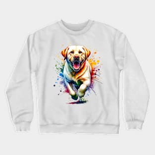 Golden Retrevier Dog watercolor splash Crewneck Sweatshirt